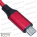 Шнур компьютерный штекер USB А - штекер miсro USB (Samsung), сетка, 1м, красный, Tcom рис 5