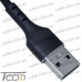 Шнур компьютерный штекер USB А - штекер miсro USB (Samsung), сетка, диам.-4,5мм, 1м, чёрный, Tcom рис 4