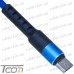 Цена от 49.50 грн. на Шнур компьютерный штекер USB А - штекер miсro USB (Samsung), сетка, диам.-4,5мм, 1м, синий, Tcom