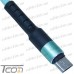 Цена от 49.50 грн. на Шнур компьютерный штекер USB А - штекер miсro USB (Samsung), сетка, диам.-4,5мм, 1м, бирюзовый, Tcom
