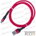 Купить Шнур компьютерный штекер USB А - штекер miсro USB (Samsung), сетка, диам.-4,5мм, 1м, красный, Tcom по выгодной цене