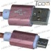 Фото, характеристики, описание Шнур компьютерный штекер USB А - штекер miсro USB, металлическая изоляция, диам.-4,5мм, 1м, розовый, Tcom