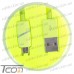 Фото, характеристики, описание Шнур компьютерный штекер USB А - штекер micro USB, в колбе, 1м, салатовый, Tcom