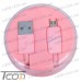 Купить Шнур компьютерный штекер USB А - штекер micro USB, в колбе, 1м, розовый, Tcom по выгодной цене