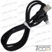 Фото, характеристики, описание Шнур компьютерный штекер USB А - штекер micro USB угловой, в сетке, 1м, чёрный, Tcom
