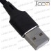 Шнур компьютерный штекер USB А - штекер micro USB угловой, в сетке, 1м, чёрный, Tcom рис 4