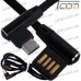 Купить Шнур компьютерный штекер USB А угловой - штекер micro USB угловой, в сетке, 1м, чёрный, Tcom по выгодной цене