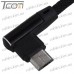 Шнур компьютерный штекер USB А угловой - штекер micro USB угловой, в сетке, 1м, чёрный, Tcom рис 5
