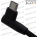 Шнур компьютерный штекер USB А угловой - штекер micro USB угловой, в сетке, 1м, чёрный, Tcom рис 6