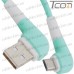 Цена от 35.63 грн. на Шнур компьютерный штекер USB А угловой - штекер micro USB угловой, прорезиненный, 1м, зелёный, Tcom