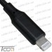 Шнур компьютерный штекер USB А - штекер iPhone Lightning, сетка, 1м, чёрный, Tcom рис 4