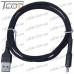 Купить Шнур компьютерный штекер USB А - штекер iPhone 6, сетка, диам.-4,5мм, 1м, чёрный, Tcom по выгодной цене