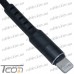 Цена от 51.75 грн. на Шнур компьютерный штекер USB А - штекер iPhone 6, сетка, диам.-4,5мм, 1м, чёрный, Tcom