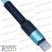 Цена от 51.75 грн. на Шнур компьютерный штекер USB А - штекер iPhone 6, сетка, диам.-4,5мм, 1м, бирюзовый, Tcom