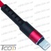 Цена от 51.75 грн. на Шнур компьютерный штекер USB А - штекер iPhone 6, сетка, диам.-4,5мм, 1м, красный, Tcom