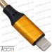Фото, характеристики, описание Шнур штекер USB А - штекер iPhone 6, 1м, металл. изоляция, Tcom