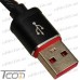 Фото, характеристики, описание Шнур компьютерный штекер USB А - штекер iPhone 6, джинсовый, 1м, чёрный, Tcom