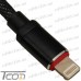 Цена от 67.50 грн. на Шнур компьютерный штекер USB А - штекер iPhone 6, джинсовый, 1м, чёрный, Tcom
