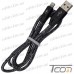 Купить Шнур компьютерный штекер USB А - штекер iPhone 6, в сетке, 1м, чёрный, Tcom по выгодной цене