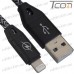 Фото, характеристики, описание Шнур компьютерный штекер USB А - штекер iPhone 6, в сетке, 1м, чёрный, Tcom