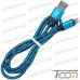 Купить Шнур компьютерный штекер USB А - штекер iPhone 6, в сетке, 1м, синий, Tcom по выгодной цене