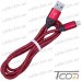 Купить Шнур компьютерный штекер USB А - штекер iPhone 6, в сетке, 1м, красный, Tcom по выгодной цене
