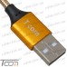 Шнур штекер USB type А - штекер USB type С, 1м., металл изоляция, Tcom рис 4