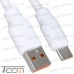 Купить Шнур штекер USB А - штекер USB type C, 120W, 6A, диам.-6мм, 1м, белый по выгодной цене