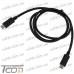 Фото, характеристики, описание Шнур штекер USB тип С - штекер USB тип С, v.3.0, 1м, чёрный, Tcom