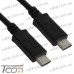 Купить Шнур штекер USB тип С - штекер USB тип С, v.3.0, 1м, чёрный, Tcom по выгодной цене