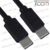 Фото, характеристики, описание Шнур штекер USB type C - штекер USB type C, 1,5м., чёрный, Tcom