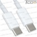 Купить Шнур штекер USB type C - штекер USB type C, 10W 5А, 1м, белый по выгодной цене
