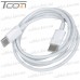 Фото, характеристики, описание Шнур штекер USB type C - штекер USB type C, 10W 5А, 1м, белый