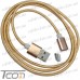 Шнур магнитный штекер USB А - штекер USB type C, съёмный на магните, 1м, Tcom рис 4