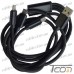 Купить Шнур 3в1, штекер USB А - штекер miсro USB + штекер iPhone + штекер USB type C, 1м, чёрный, Tcom по выгодной цене