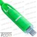 Цена от 51.75 грн. на Шнур 2 в 1, штекер USB А - штекер miсro USB + штекер iPhone 6, плоский, зелёный, 1м, в блистере, Tcom