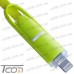 Цена от 39.60 грн. на Шнур 2 в 1, штекер USB А - штекер miсro USB + штекер iPhone 6, плоский, салатовый, 1м, в блистере, Tcom