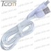 Купить Шнур 2 в 1, штекер USB А - штекер miсro USB + штекер iPhone 6, плоский, 1м, белый в блистере, Tcom по выгодной цене