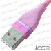 Цена от 81.16 грн. на Шнур 3 в 1, штекер USB А - штекер miсro USB + штекер iPhone + штекер USB type C, сетка, 1м, розовый, Tcom