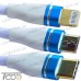 Цена от 99.22 грн. на Шнур 3 в 1, штекер USB А - штекер miсro USB + штекер iPhone + штекер USB type C, gold, сетка, 1м, белый, Tcom