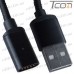 Купить Шнур 3 в 1, штекер USB А - штекер miсro USB + штекер iPhone + штекер USB type C, сменные разъёмы на магните, чёрный, 1м, Tcom по выгодной цене