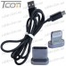 Шнур 3 в 1, штекер USB А - штекер miсro USB + штекер iPhone + штекер USB type C, сменные разъёмы на магните, чёрный, 1м, Tcom рис 4