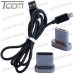Шнур 3 в 1, штекер USB А - штекер miсro USB + штекер iPhone + штекер USB type C, сменные разъёмы на магните, чёрный, 1м, Tcom рис 6