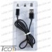 Шнур 3 в 1, штекер USB А - штекер miсro USB + штекер iPhone + штекер USB type C, сменные разъёмы на магните, чёрный, 1м, Tcom рис 7