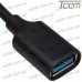 Переходник OTG штекер USB 3.1 C - гнездо USB 3.0 A, с кабелем 0.2м, чёрный, Tcom рис 4