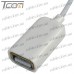 Цена от 47.25 грн. на Шнур OTG (гнездо USB A - штекер iPhone 6), белый, 0,2метра, Tcom