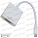Купить Переходник HDTV 4K (штекер USB тип C - гнездо VGA), с кабелем 15 см, белый, Tcom по выгодной цене