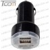Фото, характеристики, описание Автомобильная зарядка, 2-а гнезда USB 1A + 2.1А, чёрная, Tcom