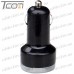 Автомобильная зарядка, 2-а гнезда USB 1A + 2.1А, чёрная, Tcom рис 4