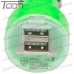 Цена от 19.75 грн. на Автомобильная зарядка, 2-а гнезда USB 1A + 2.1А, зелёная, Tcom